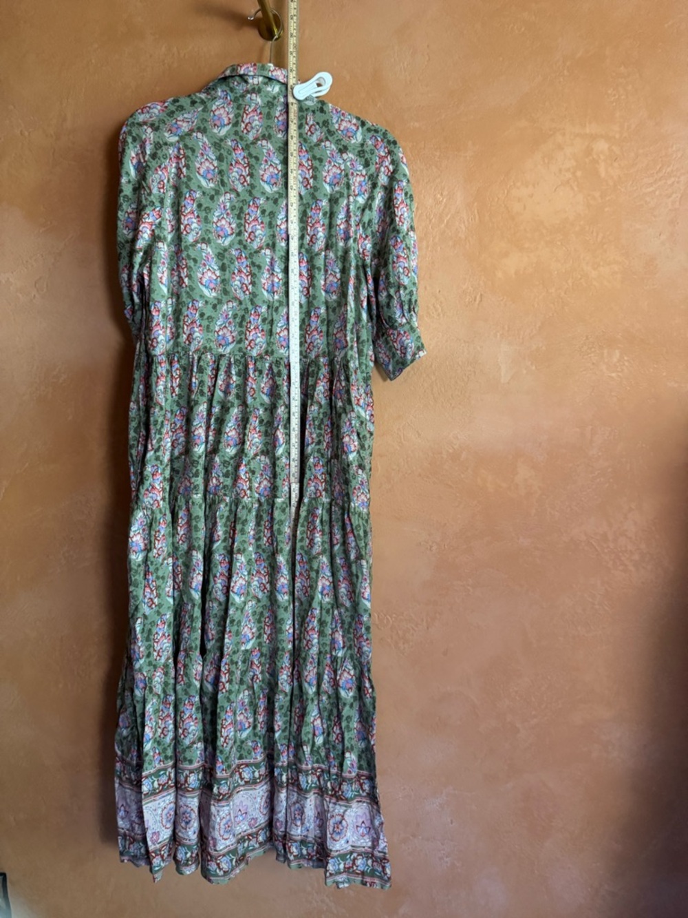 Natural Life Floral Boho Midi Dress Button Front Cottagecore Prairie - Picture 8 of 11